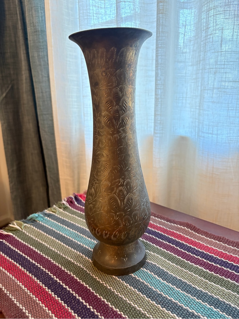 Decorative Brass Floral Vase